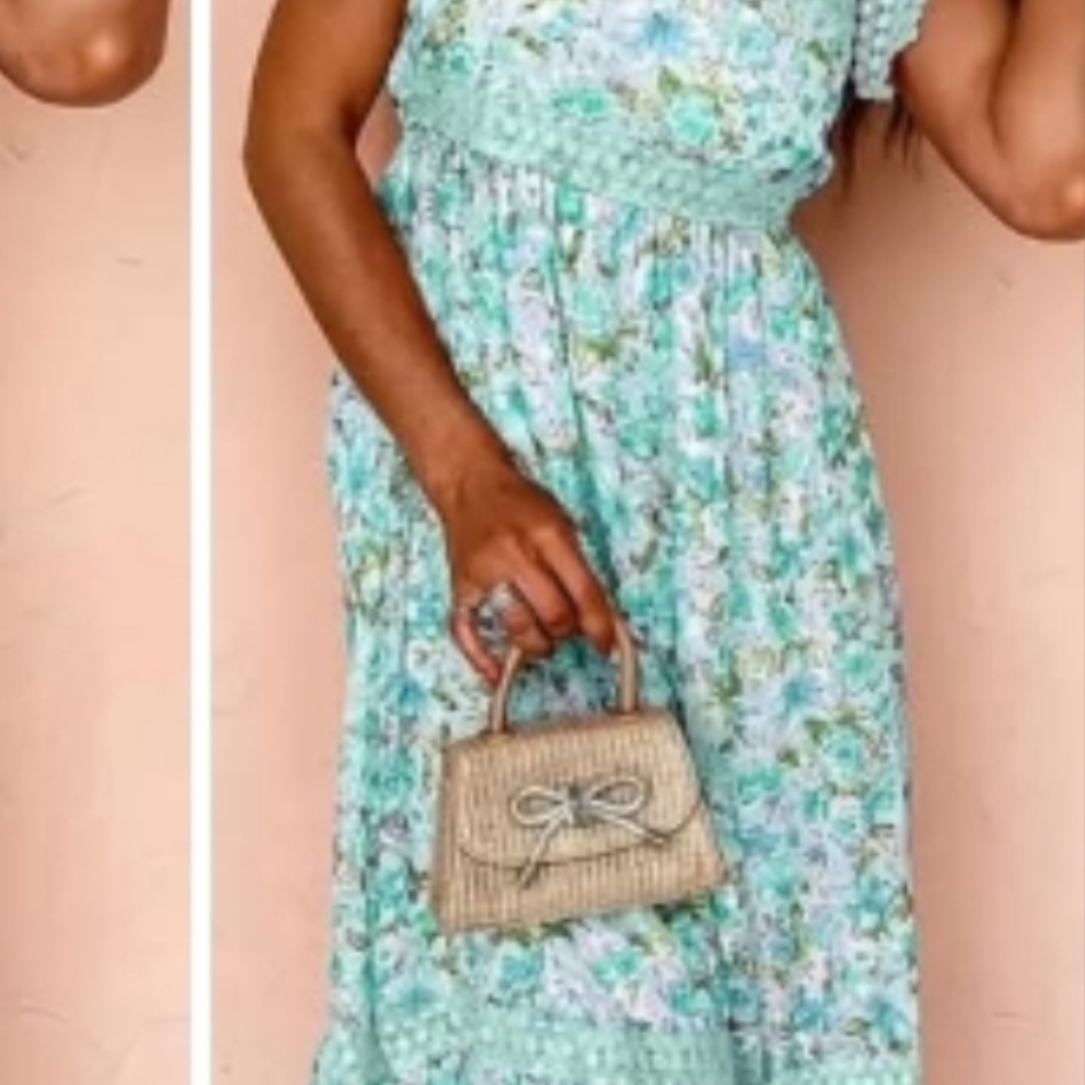 Floral Mint Green Dress